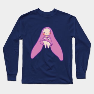 chobits atashi with star / a city with no people pink pastel rabbit Sticker Long Sleeve T-Shirt